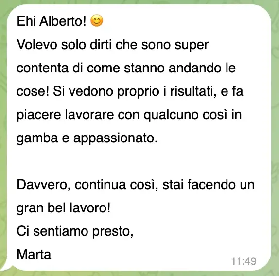 Feedback cliente